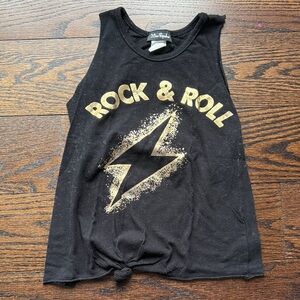 Rock & Roll Kids Tank Top - Black and Gold